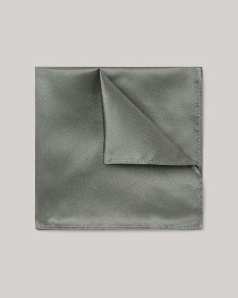 Silk Satin Pocket Square, Sage, hi-res